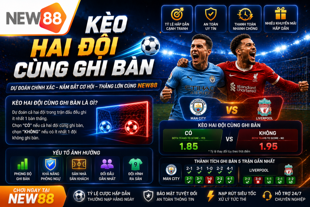 Kèo Hai Đội Cùng Ghi Bàn Là Gì? Cách Đọc Kèo Chi Tiết - mixon